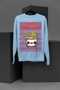 UGLY Crazy Maruchitan Ramen Box Happy Face Christmas Sweatshirt | Funny Ugly Design