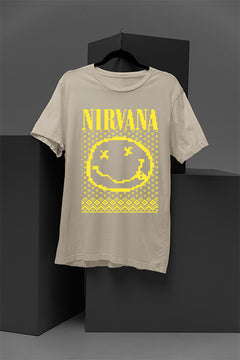 UGLY Classic Nirvana Band Logo & Iconic Smiley Face Christmas Tee | Grunge Style |