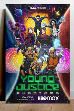 Young Justice Gloss Poster | Nightwing | Aqualad | Miss Martian | Superboy | Artemis - TV Show Design