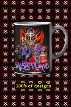Rey Mysterio 11oz Mug | Pro Wrestling Legend Ceramic Cup with Rey Mysterio Design