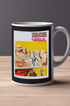 North by Northwest 11oz Mug Cary Grant Eva Marie Saint Film Memorabilia Classic Hollywood Gift | Alfred Hitchcock Design