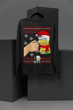 UGLY Festive Cheers: I Love Beer | Christmas Cheer | Ugly Sweater Design | Retro