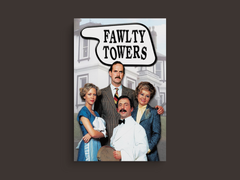 Fawlty Towers Canvas Print | Vintage TV Show Design | Basil Fawlty John Cleese Tribute Art | Retro 70s Comedy Decor