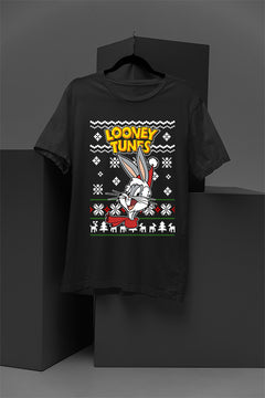 UGLY Retro Bugs Bunny Christmas T-Shirt | Looney Tunes Graphic Tee | Vintage Looney T