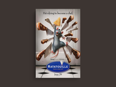 Ratatouille Canvas Print | Film Artwork Wall Decor | Remy and Linguini Design