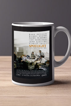 Spotlight 11oz Mug |Film Memorabilia | Spotlight Design | Lead Actor Name