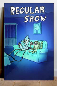 Regular Show Mordecai and Rigby Gloss Poster | TV Show Fan Art | Minimalistic Design | Wall Decor | Room Decor | Cartoon Network Show Art