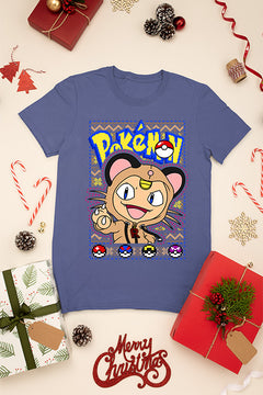 KIDS UGLY Meowth from Pokemon | Festive Kids Christmas Design | Retro 90