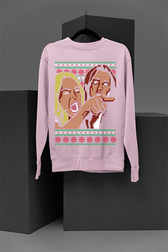 "Woman Yelling at Cat" Christmas Sweatshirt | Funny Memes | Holiday Festive |