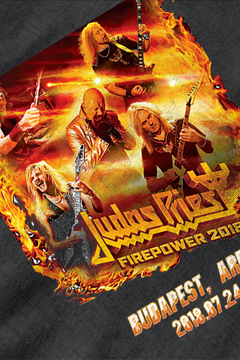 Judas Priest Firepower 2018 Budapest | Vintage Metal Rock Band Tee inspired by the Iconic Concert | Classic Heavy Metal Style from the Peak of Judas Priest's Success