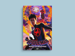 Spiderman Across The Spider-Verse Canvas Print | Miles Morales Art Print | Film Memorabilia | Home Decor Wall Art