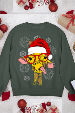 UGLY Goofy Giraffe in Santa Hat | Retro Christmas Ugly Design | Vintage 90