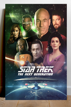 Star Trek The Next Generation Poster | Patrick Stewart | TV Show Memorabilia | Gloss Art Print | Sci-Fi Fan Gift