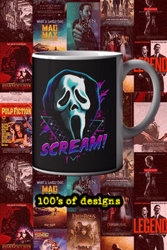 Horror Film Scream Neon Design | 11oz Mug | Horror Movie Fans | Scream Neon Decor | Unique Horror Gift