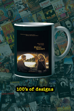 Before Sunset 11oz Mug Film Memorabilia Ethan Hawke Julie Delpy Cafe Decor | Movie Fan Gift Souvenir Retro Design