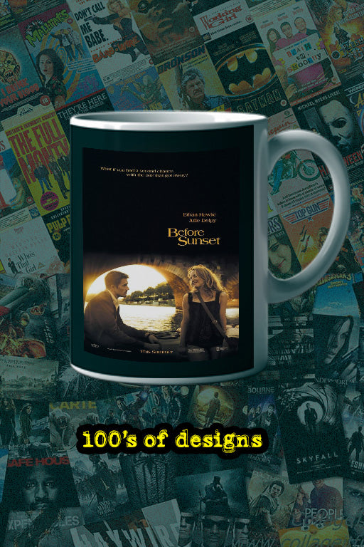 Before Sunset 11oz Mug Film Memorabilia Ethan Hawke Julie Delpy Cafe Decor | Movie Fan Gift Souvenir Retro Design