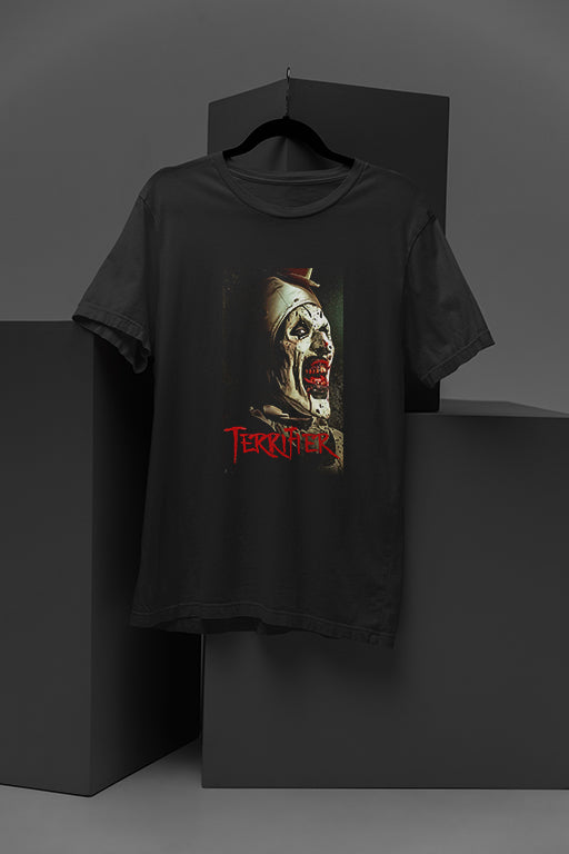 Horror Terrifier Vintage Circus Men's T-shirt | Art the Clown | Horror Movie Tee | Scary Clown Costume | Halloween