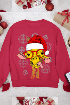 UGLY Goofy Giraffe in Santa Hat | Retro Christmas Ugly Design | Vintage 90