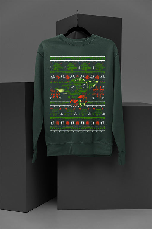 UGLY Galactic Yuletide Cheer Star Wars Baby Yoda Christmas Sweatshirt | Sci-Fi Festive