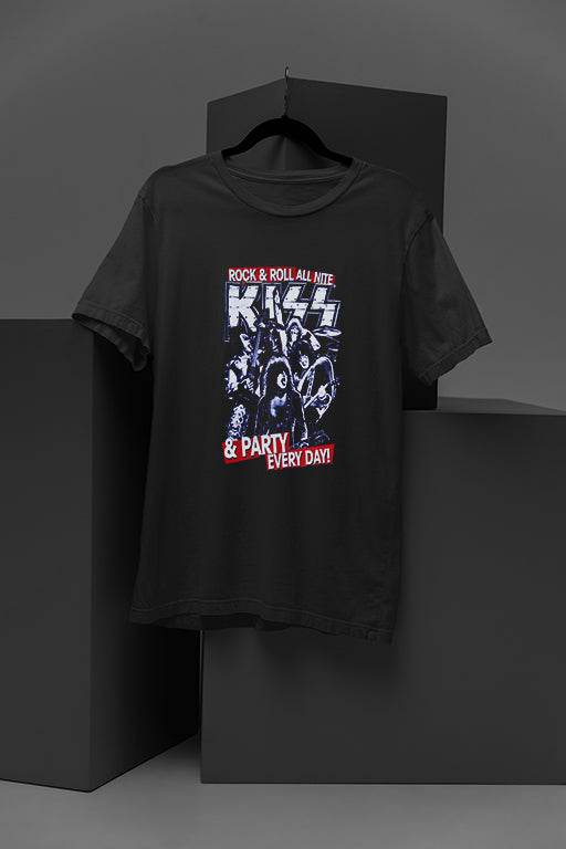 Kiss Rock n' Roll All Nite | Vintage Band Tee | 70s Glam Rock | Retro Concert Shirt