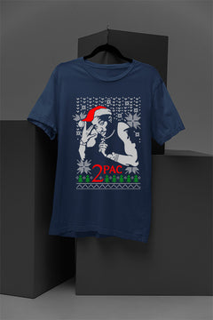 UGLY Christmas T-Shirt Design: 2PAC Retro Rap Legend | Vintage Hip Hop Xmas