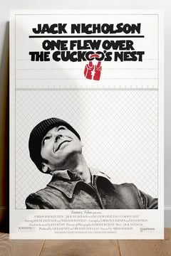 One Flew Over The Cuckoos Nest Jack Nicholson Gloss Poster | Movie Art Print | Classic Film Wall Décor | Cinema Poster Gift | Cult Movie Memorabilia | Vintage Film Artwork | Retro Hollywood Poster