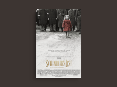 Schindler's List Canvas Print | Film Memorabilia | Oskar Schindler | Movie Poster Art | Classic Cinema Decor