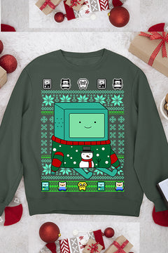 UGLY Beemo Christmas Sweatshirt | Retro Coolness | Iconic Cartoon Character | Nostal