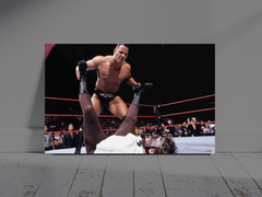 WWE Attitude Era Premium Gloss Poster | The Rock V Mankind Clash | Iconic WWE Attitude Era Image | High-Quality Print | Collectible Wrestling Art | Shopify & Etsy Optimized