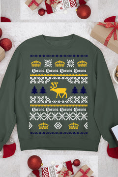 UGLY Corona Beer Christmas Chaos Sweatshirt | Festive Brews | Holiday Hoppy Happiness | Retro
