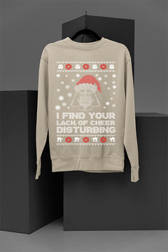 UGLY Star Wars Christmas Vader | Vintage Holiday Darth Vader Sweatshirt | Retro Galactic Christmas Sweatshirt |
