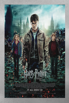 Harry Potter And The Deathly Hallows Part 2 | Hermione Granger | Ron Weasley | Film Poster | Movie Memorabilia | Harry Potter Design | Limited Edition | Gloss Finish | Collectible Art Print