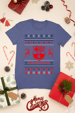 "KIDS UGLY Barcelona FCB Logo Christmas Tee | Kids Ugly Christmas Sweater |