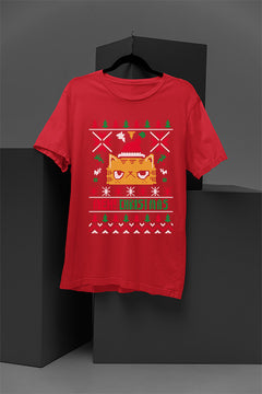 UGLY Meh! Christmas Cat | Vintage Christmas | Retro Era | Festive Feline | Quir