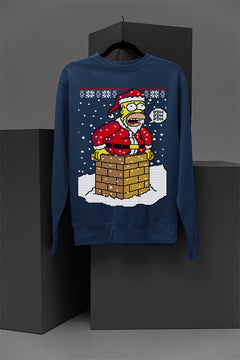 UGLY Santa Homer Simpson | Christmas Ugly Designs | Chimney Stuck Santa | Retro 90