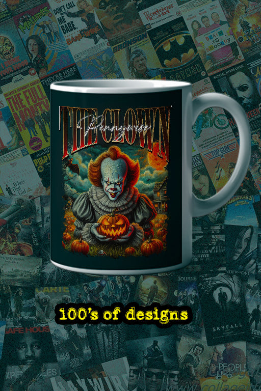 Halloween Pennywise 11oz Mug | Horror Film Poster Design | Scary Movie Fan Gift