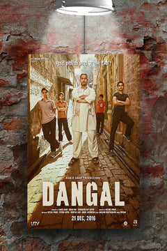 Dangal Aamir Khan Poster | Bollywood Movie Art Print | Glossy Wall Decor | Inspirational Cinema Artwork | Wrestling Film Design | Indian Film Memorabilia | Gift for Movie Lovers | Home Office Decoration