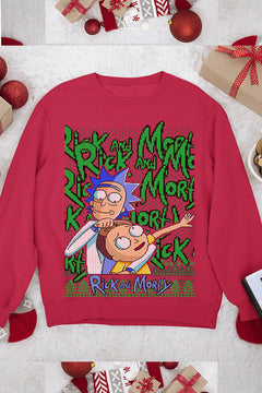UGLY Rick N Morty Christmas Sweatshirt | Unique Ugly Design | Dimension-C137 Inspired