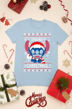 KIDS UGLY Ohana Christmas T-Shirt | Lilo and Stitch Ugly Sweater Design