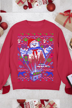 UGLY Marshmallow Man Mania | Ghostbusters Christmas Ugly Design | Retro 80s Icon