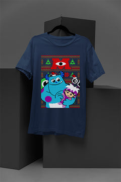 UGLY Limited Edition Monster Inc Christmas Shirt | Monster Inc Christmas Ugly Sweater Design | Retro Monster