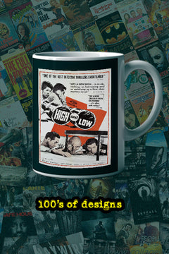 High and Low 11oz Mug | Film Memorabilia High and Low | Poster Design | Vintage Movie | Collectible Item | Retro Cinema Merchandise | Unique Gift