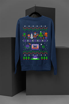 UGLY Retro Guardians of the Galaxy Crew Cassette Tape Christmas Sweatshirt | Marvel-inspired Vintage Holiday Swe