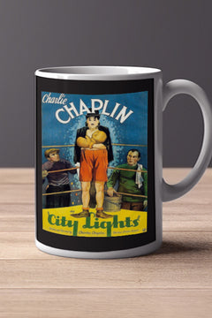 City Lights 11oz Mug | Film Memorabilia | Charlie Chaplin | Movie Poster Design