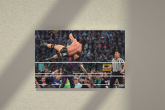 Wrestlemania 40 Canvas Print | Damian Priest Drew McIntyre South Of Heaven Chokeslam Design | Wrestling Fan Art Decor