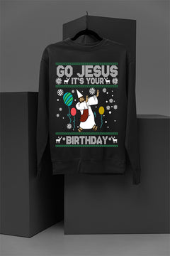 "Holy Night" Jesus Birthday Christmas Sweatshirt | Retro | Nativity Scene | Bethlehem |