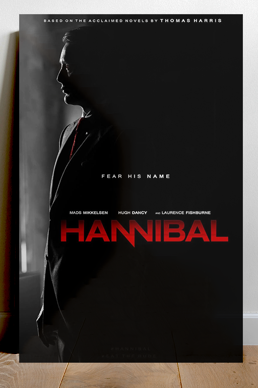 Hannibal Mads Mikkelsen Gloss Poster | TV Show Wall Art | Hannibal TV Series Design