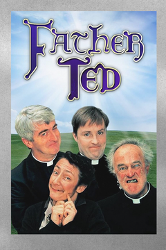 Father Ted Dermot Morgan Premium Gloss Poster | Irish Comedy TV Show | Ted Crilly Design | Skeletal Nuns | Unique Pop Art Poster