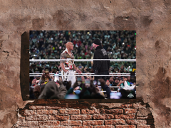 The Rock And The Undertaker Epic Stare  Down - Wrestlemania 40 Poster Print | Premium Gloss | WWE Fan Art | Wrestlemania 40 Memorabilia | Wall Decor Gift | The Rock Vs Undertaker Art Print