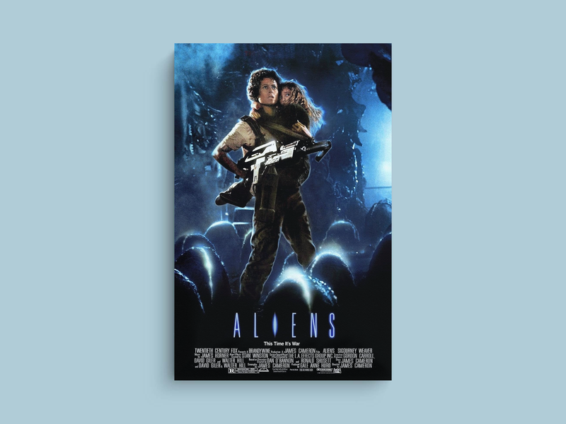 Aliens Canvas Print | Ripley & Xenomorph Design | Film Fan Art Décor